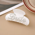 10cm pink acrylic hair clip with double-sided diamond spot drill decoration