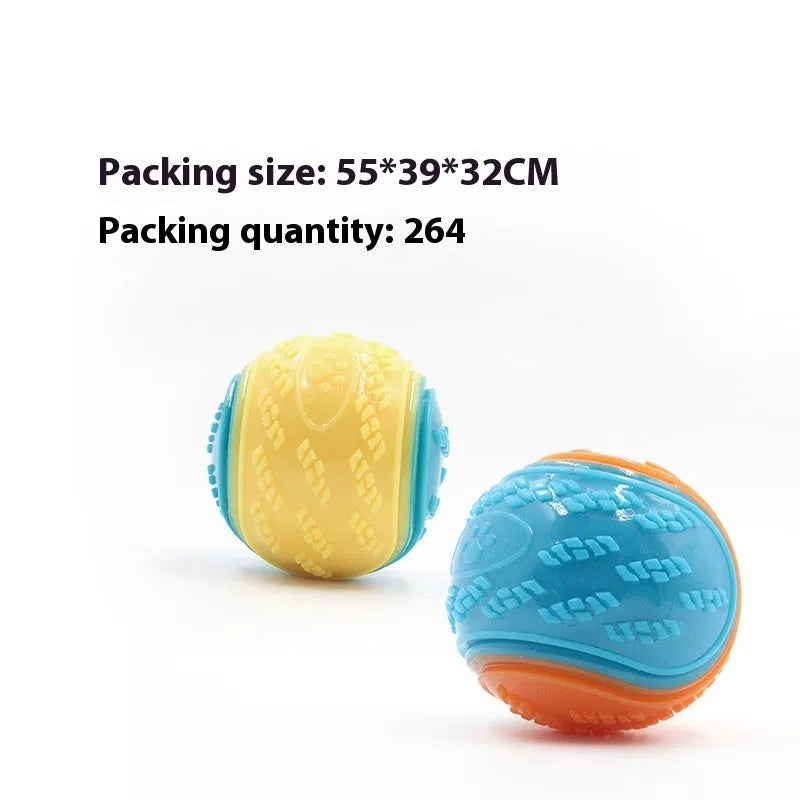 TPR dog training ball with molar texture and sounding feature in 6.5cm size