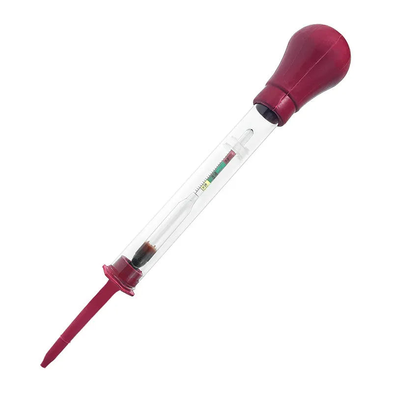 Electrohydraulic hydrometer battery tester with glass construction and 330 mm length