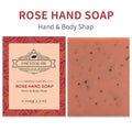 Handmade frosted essential oil soap bar in 100g size with scent options including coconut, green tea, lavender, and rose