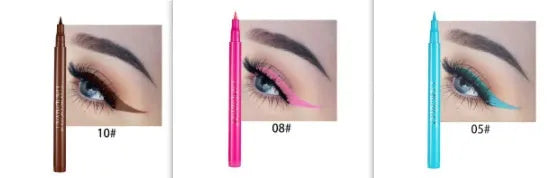 12-colour matte eyeliner set with waterproof long-lasting formula, each in 1x1x13.5cm cardboard packaging