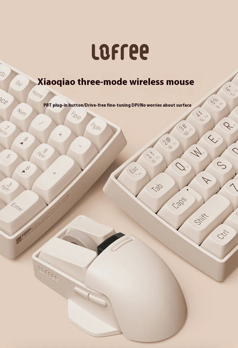 Xiaoqiao wireless computer mouse with Type-C charging port and adjustable 4000dpi resolution