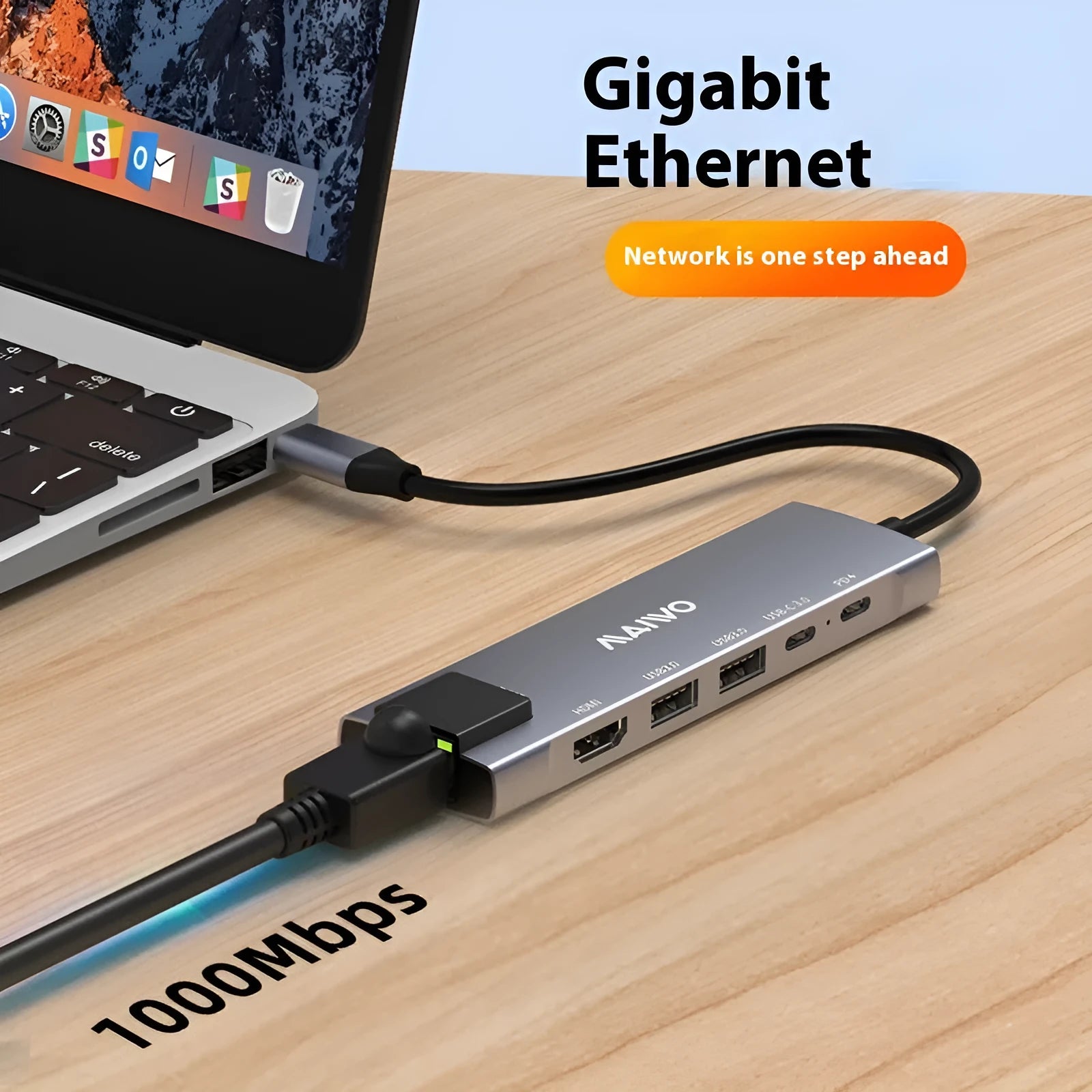 Steam Deck six-in-one docking station with aluminium alloy housing and Type-C cable