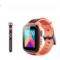 SE5 blue children's smart watch with stainless steel band on a wrist
