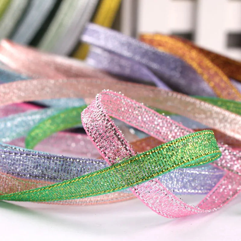 Polyester gift packaging ribbon roll in selected colour, 0.6cm wide decorative band