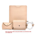 Set of four brown imitation leather edge protector pieces for a MacBook laptop