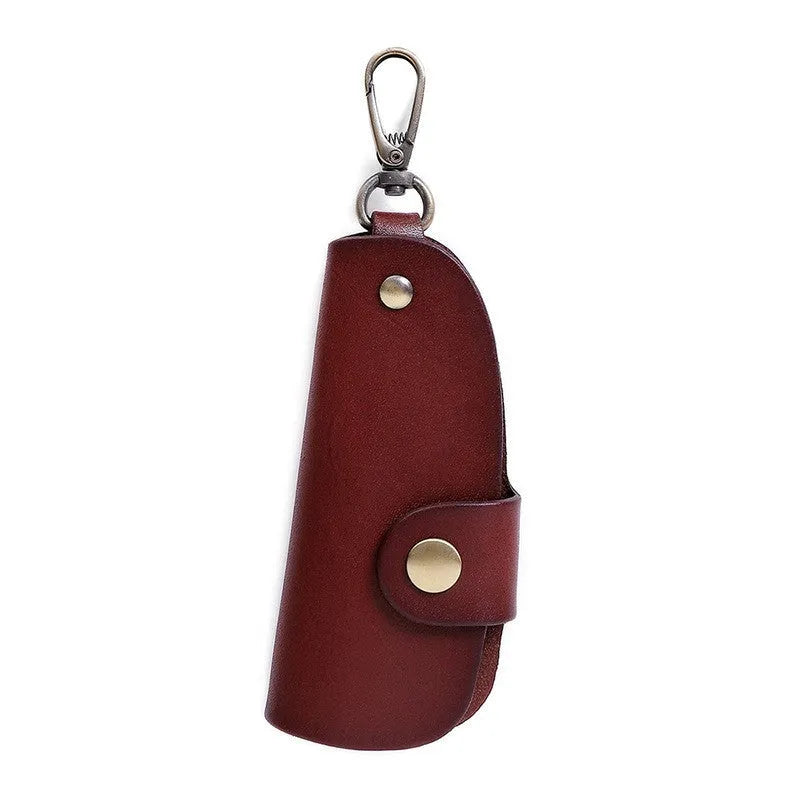 Genuine leather handmade car key storage case in four colour options