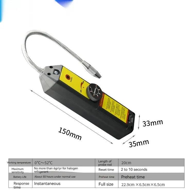 WJL-6000 handheld electronic halogen leak detector with extended probe for car air conditioning leak detection