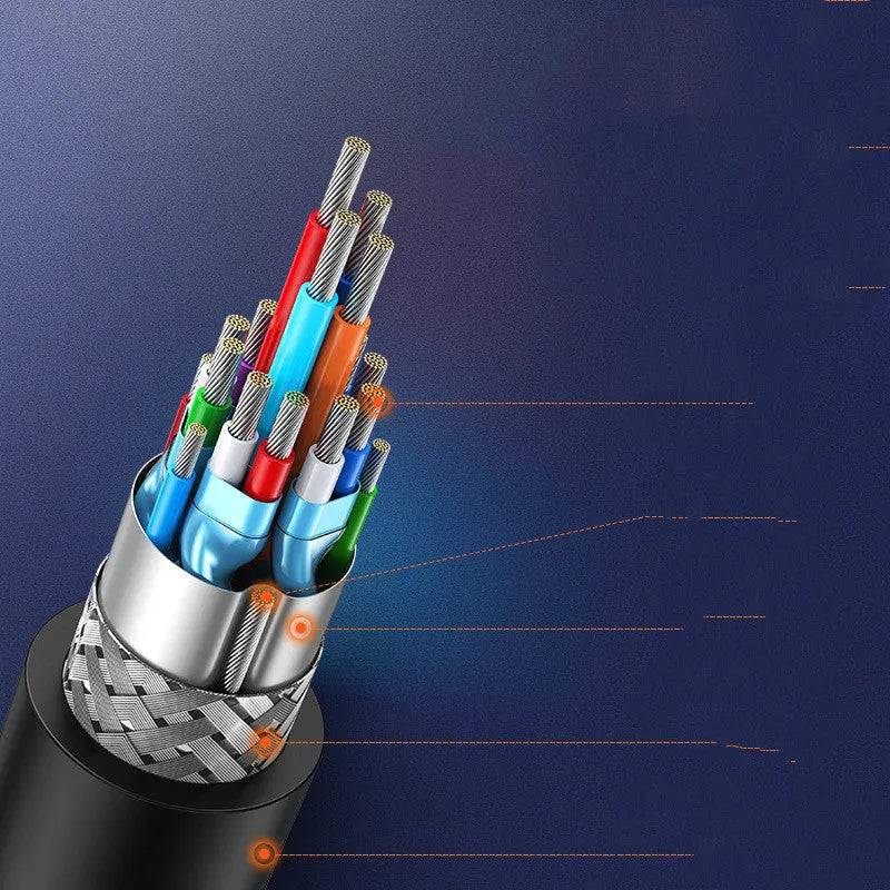 HDMI adapter cable for laptop to external monitor or projector connection, showing different length options.
