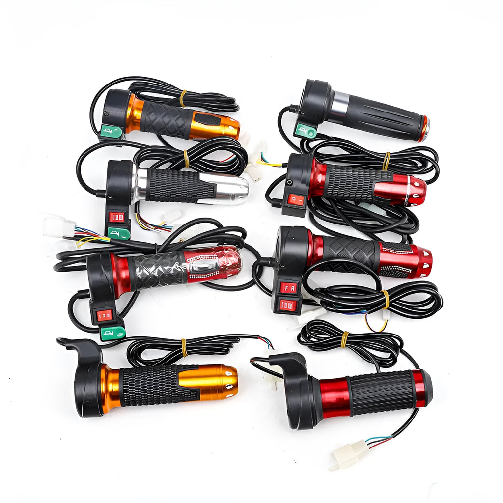 Three-wheel electric car accelerator transfer handle with three-speed rotating mechanism in multiple colour options