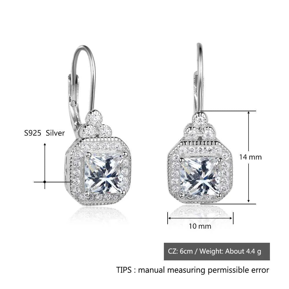S925 sterling silver crown rhinestone earrings for women, European American style, EA102021