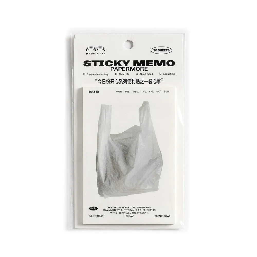 Today's Happy Series adhesive-free message notepad in one of four colour options.
