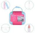 Portable anti-epidemic door disinfection tool set with spray bottle, glasses, and storage box for public places