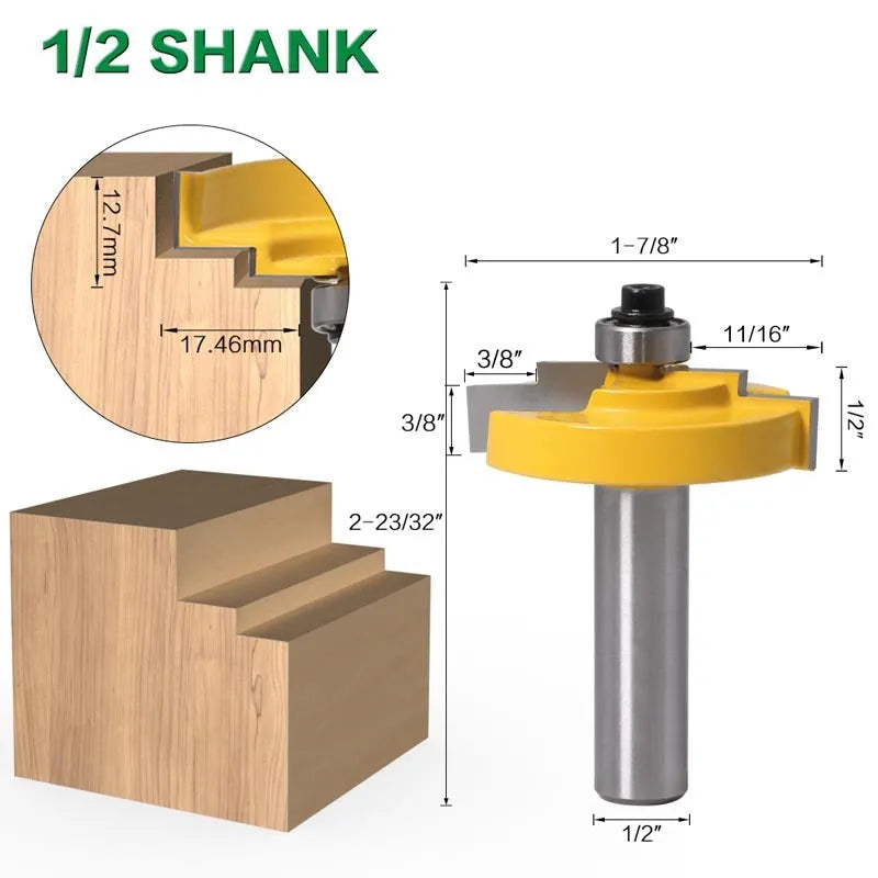 Door and window step knife cutter with 8mm shank and round handles for woodworking