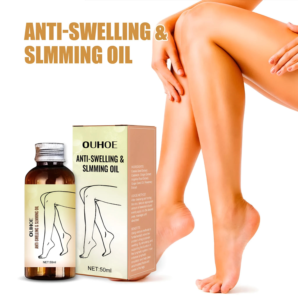 50ml bottle of natural extract body oil for moisturising and leg massage.