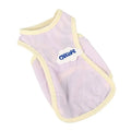 Polyester cat vest in grass green or taro purple colour with sports style design for summer wear