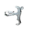 Zinc alloy archery release aid with a two-axis harpoon clip mechanism