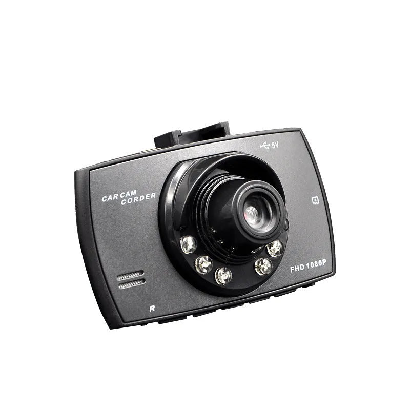 Black G30 HD dual camera car DVR dash cam with front and rear recording capability