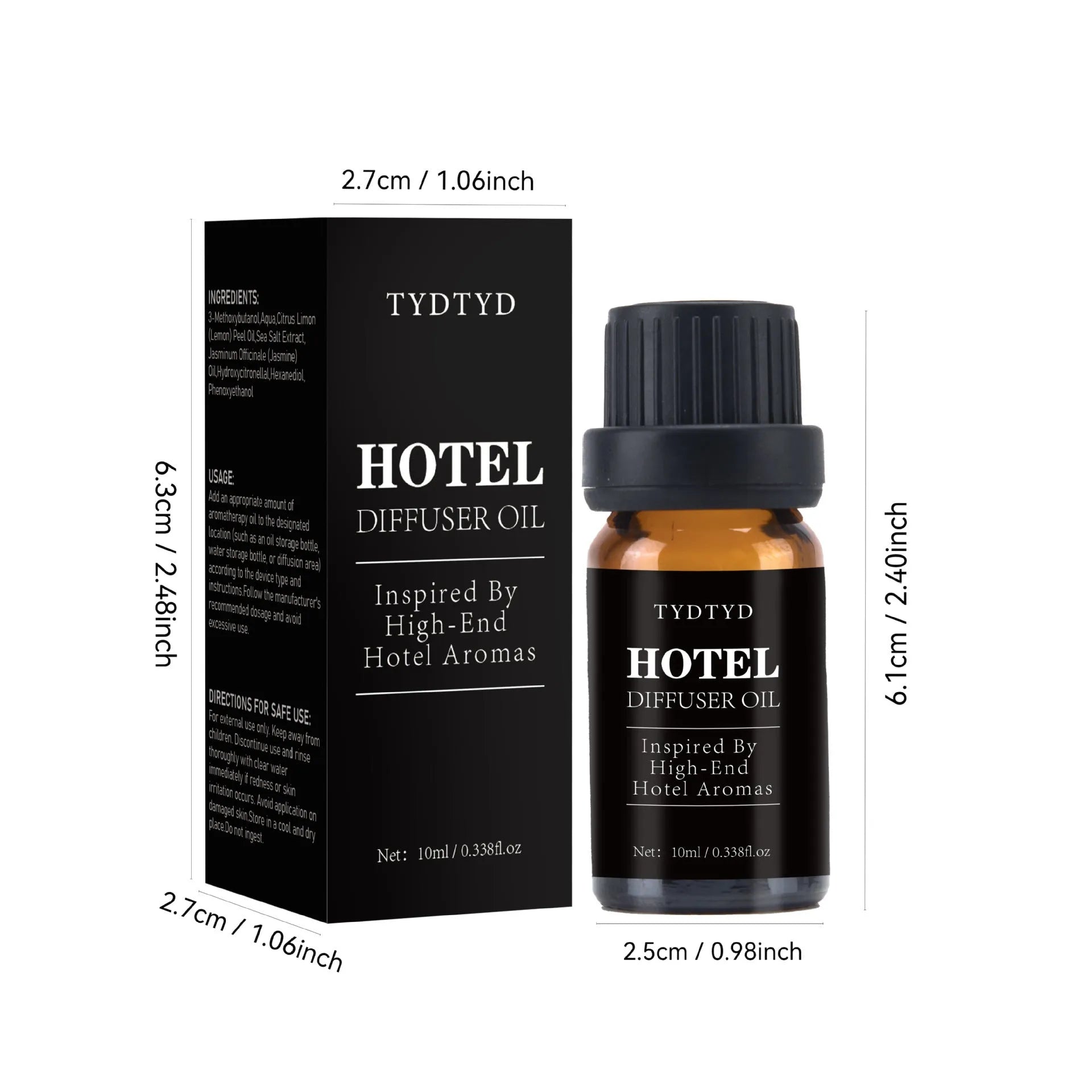 10ml glass bottle of natural plant essential oil with a dropper lid.