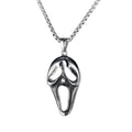 Men's silver stainless steel necklace with alloy pendant in sports style design