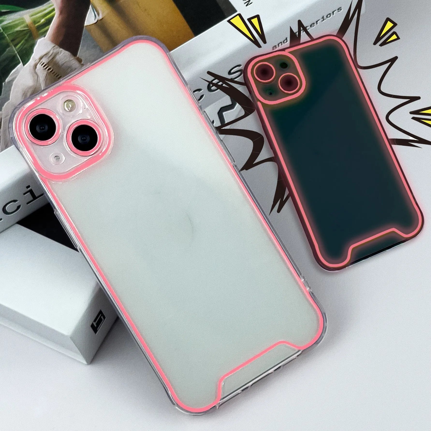 Glow in the dark soft TPU iPhone case for Christmas in multiple colours on iPhone 14 Pro Max
