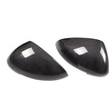 Pair of glossy black true carbon fibre rearview mirror covers for Porsche Macan