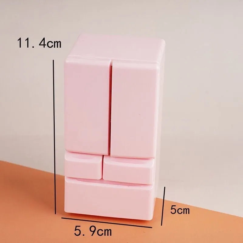 White plastic miniature candy toy model with activated LED lighting feature showing detailed surface texture