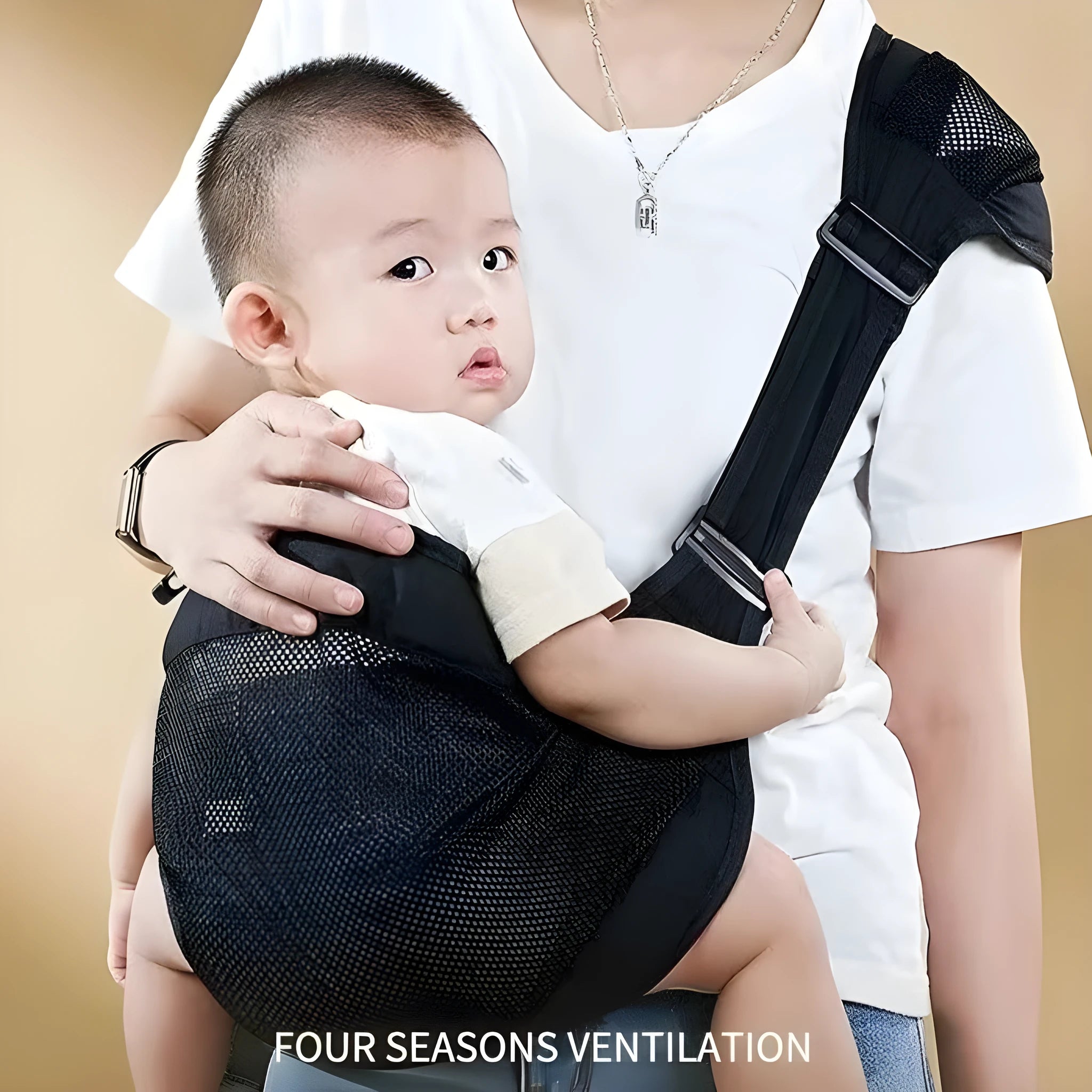 Adjustable baby carrier waist stool for infants up to 48 months with 25kg capacity