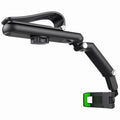 Car multi-purpose mobile phone holder desktop bracket in black, ABS and nano PU construction, fits 4.0-7.0 inch smartphones