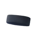 Elastic anti-sweat sports headband in solid colours: black, red, blue, rose red, and sky blue.