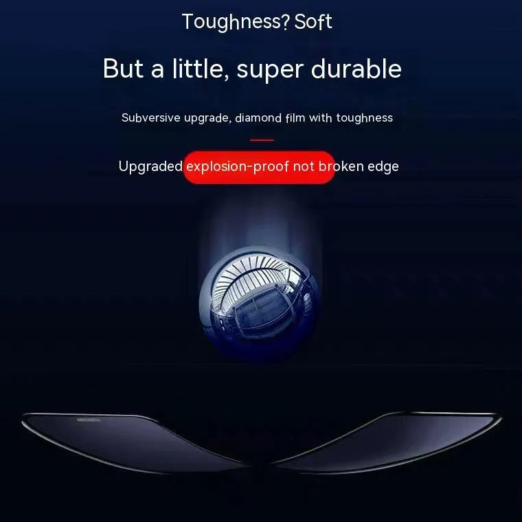 iPhone tempered glass screen protector showing anti-peeping, blue light, and dustproof colour variants