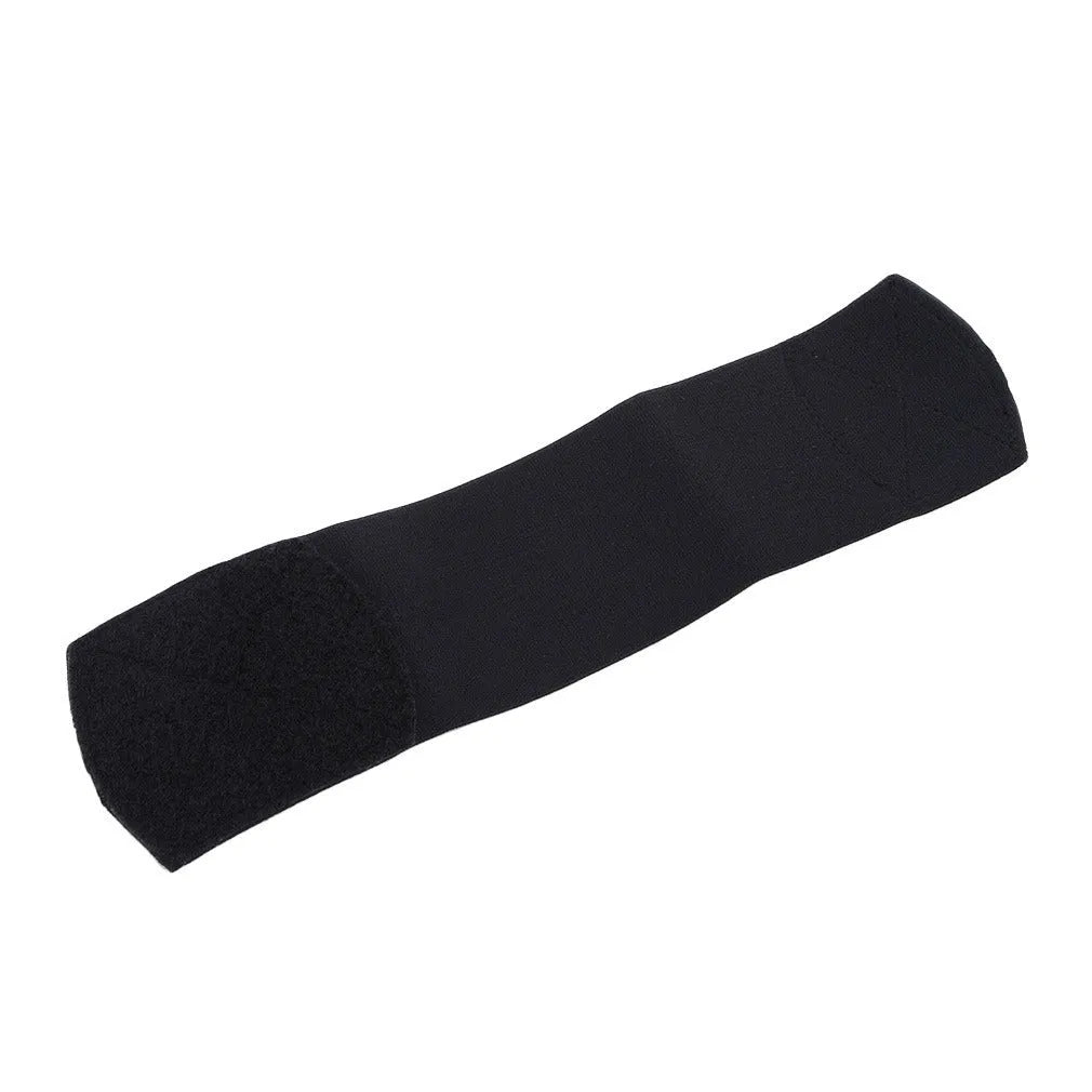 Elastic rubber shin guard tape belt in red, blue, black, and white colours for football and cycling