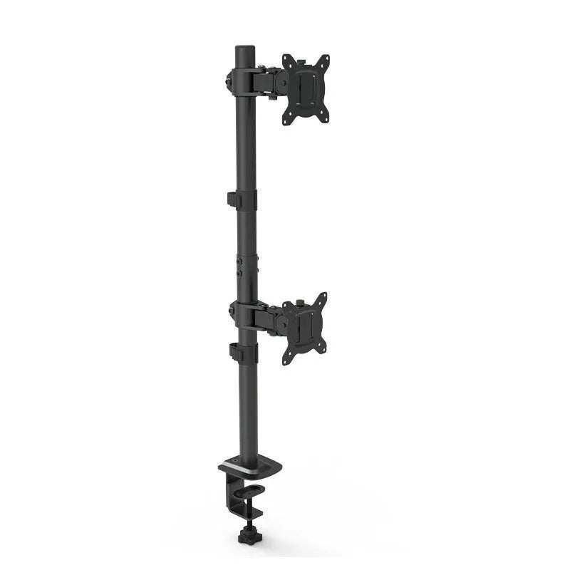 Silver SPCC steel lifting rotating computer monitor bracket holding a black screen