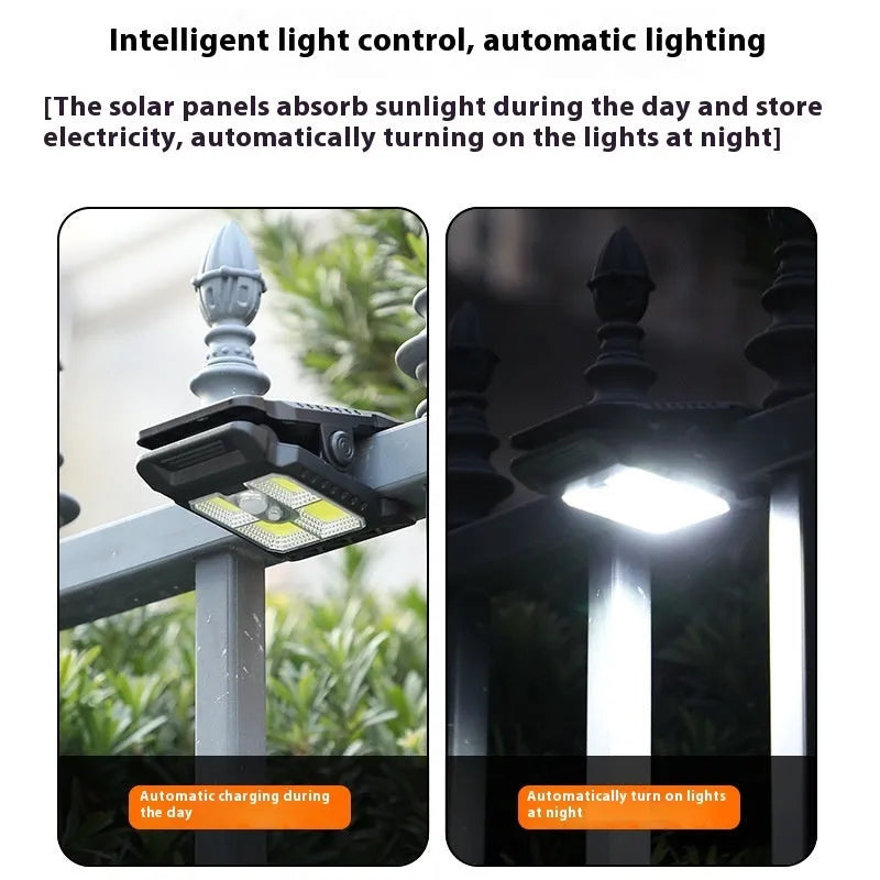 Motion sensor clip lamp with IP65 waterproof rating and human body detection