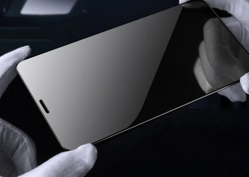 Samsung Galaxy tempered glass screen protector showing full-screen edge-to-edge coverage