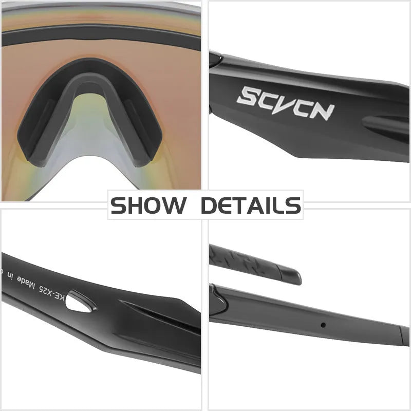 Frameless integrated lens athletic windproof goggles for sports
