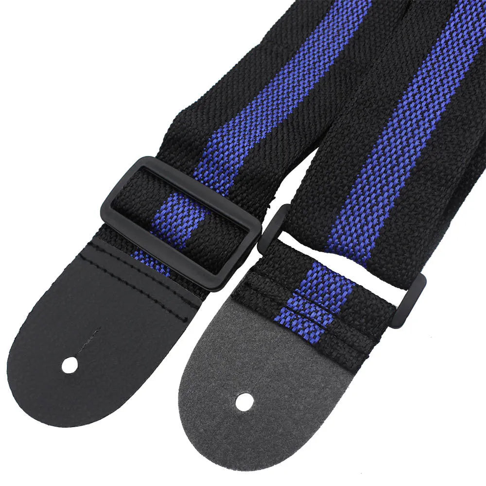 Woven crossbody instrument strap for guitars bass ukuleles in multiple colour options