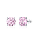 S925 sterling silver rose stud earrings for women in 6mm and 8mm sizes