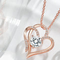 Women's heart necklace in 925 silver with gold plating options