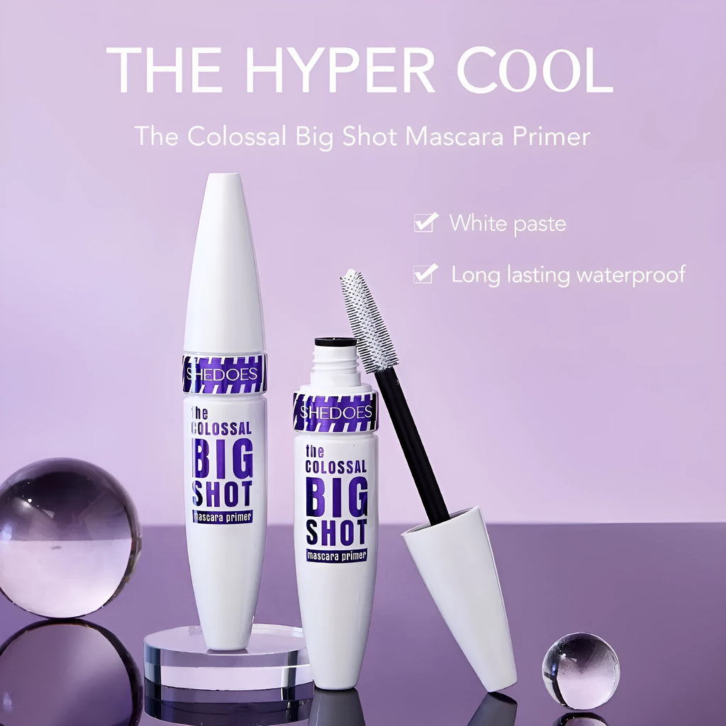 White waterproof mascara tube with thickening and curling quick-dry formula 10ml