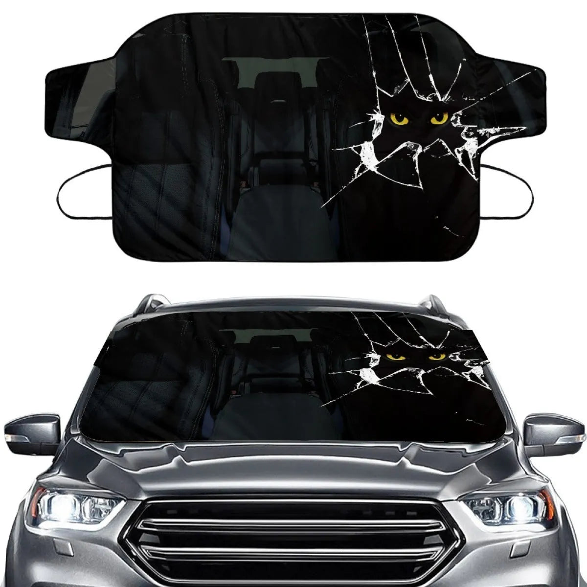 Car snow protection front gear cover in size Dog 130 70 with lanyard straps