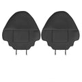 Black leather rear anti kick pad for car seats, measuring 68cm by 42cm.