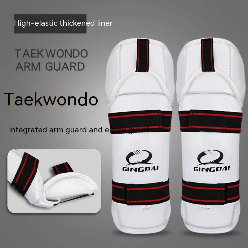 Taekwondo protective gear set with arm guards and leg protectors in PU EVA foam