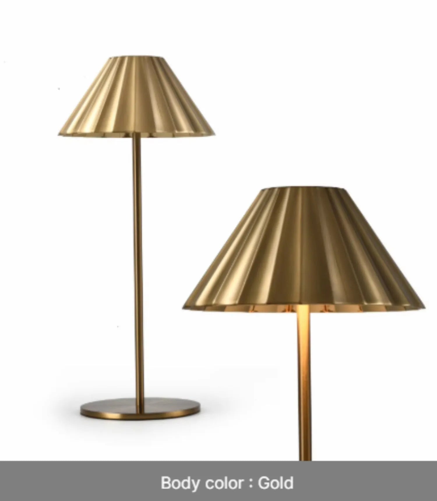 Alloy desk lamp with touch dimming switch and USB Type-C charging port