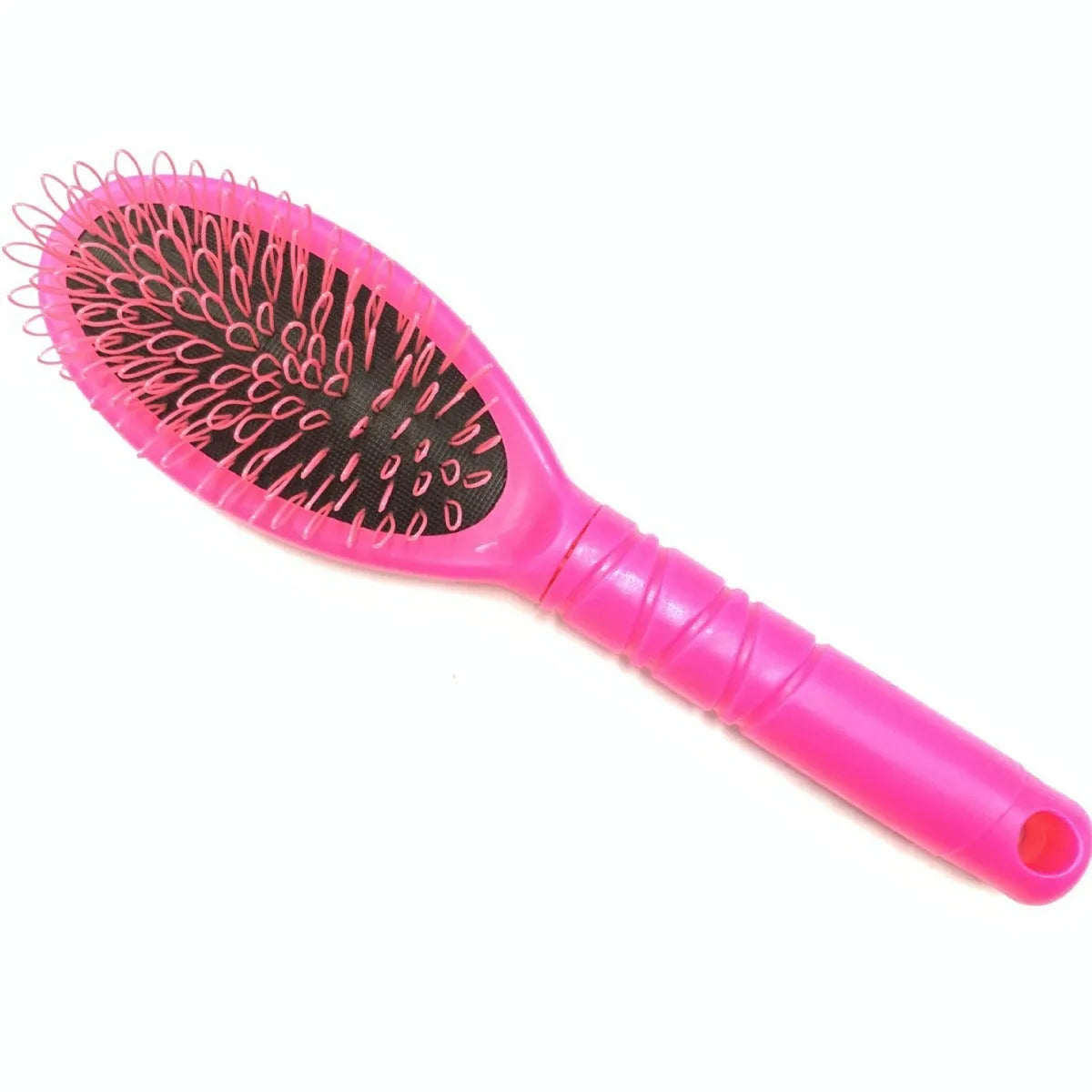 Black ring tooth hair extension comb with airbag cushion measuring 22cm long