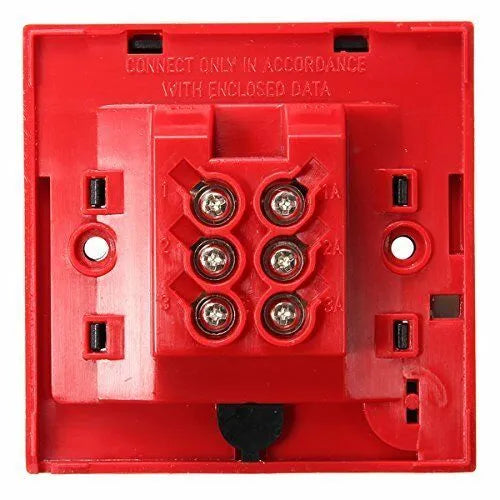 Red wired security button hand breaking glass emergency fire alarm with fireproof material