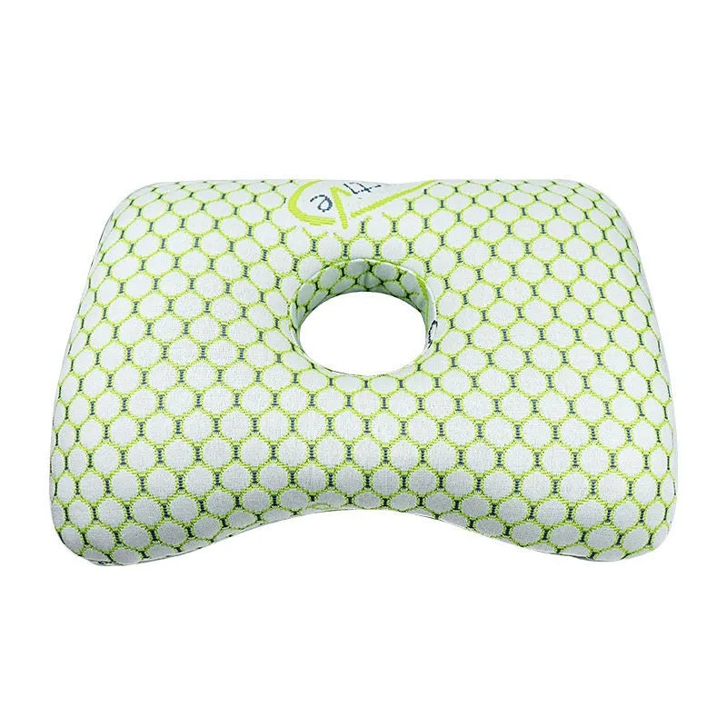 Beauty salon single hole ear pillow for adult facial treatments in 39x28x6cm size with detachable pillowcase
