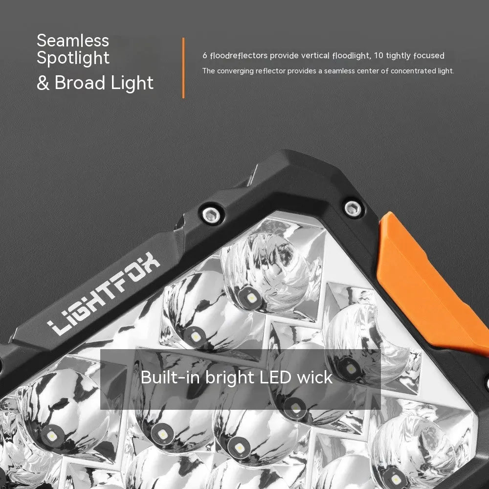 Pair of universal LED front bumper lights with aluminium housing for off-road vehicles