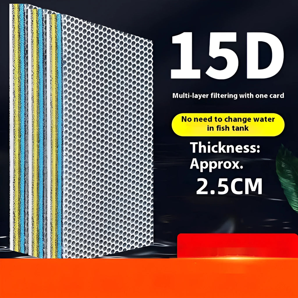 Thickening 15D fish tank filter cotton pad for mechanical and biological aquarium filtration