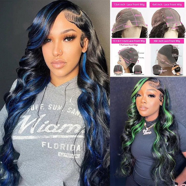Real human hair lace front headgear showing 4x4 lace area and natural hairline